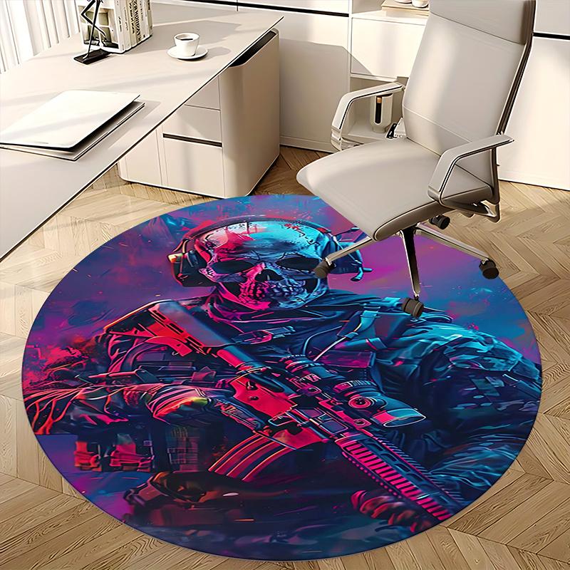 Call of Duty: Ghosts Chair Mat Round Rug Office Carpet, Non Slip, Suitable for Living Rooms, Bedrooms Decor 1205574a