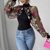 Nuovi Top Estivi da Donna con Ricami Floreali e Pizzo Cucito Design alla Moda