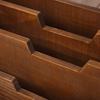 Vintage Light Brown Solid Wood Desktop Storage Box with Drawer Desk Organizer Distinctive Independent Document Souvenir Display