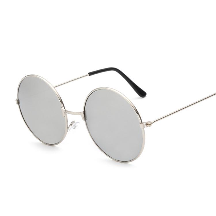 Vintage Small Round Sunglasses Woman Brand Designer Sunglasses Female Alloy Colorful Mirror Retro Black Circle