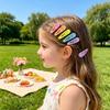 10Pz Fermagli per Capelli da Bambina Design Goccia d'Acqua Cuore Triangolo Colori Caramella Clip Laterali per Ciuffo Accessori Decorativi per Capelli