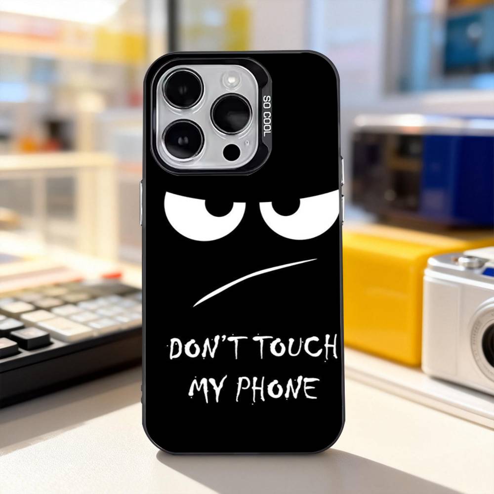 

language Dont Touch My Cool For iPhone 17,16,15,14,13,12,11,Pro,Max,Plus,E,Air,Mini Anti Fall Black Matte Hard Bumper Phone Case iPhone15