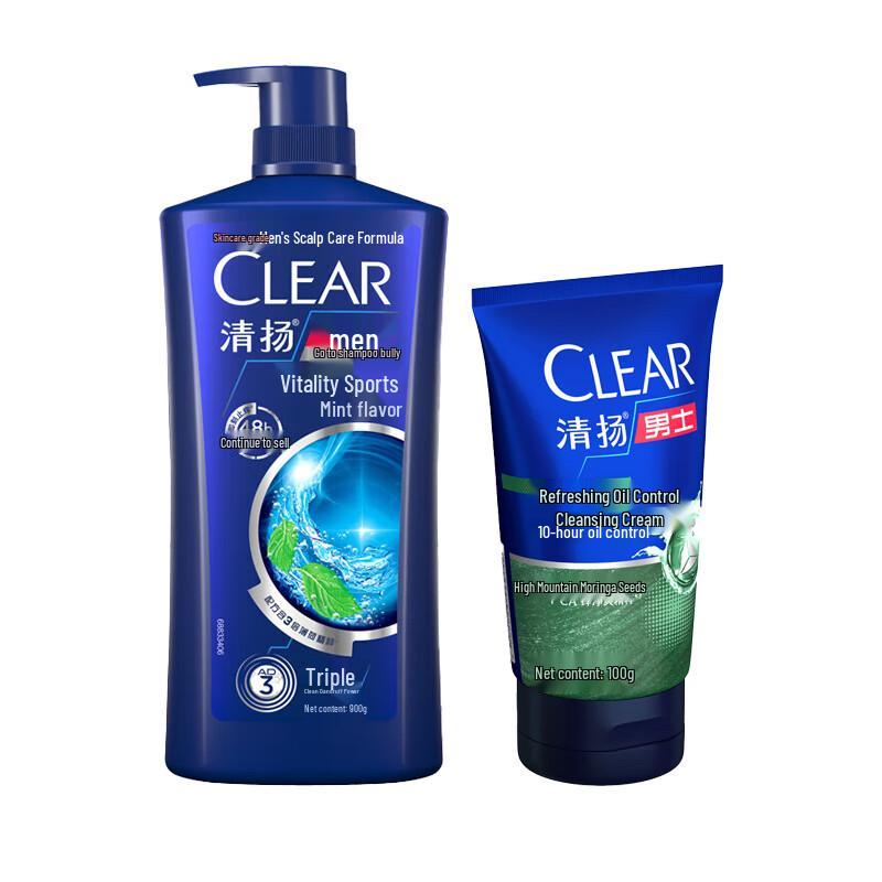 Набор: Шампунь Clear Active Sport Мята и Очищающее средство для мужчин