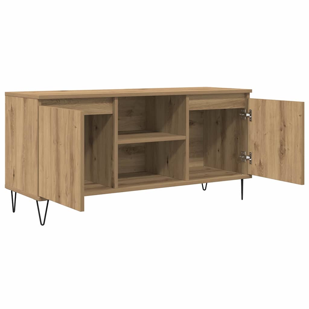 Artisan Oak TV Stand 104 X 35 X 50 Cm Particleboard