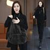 Petite Women's Stylish Autumn/Winter Two-Piece Plus Size Outfit