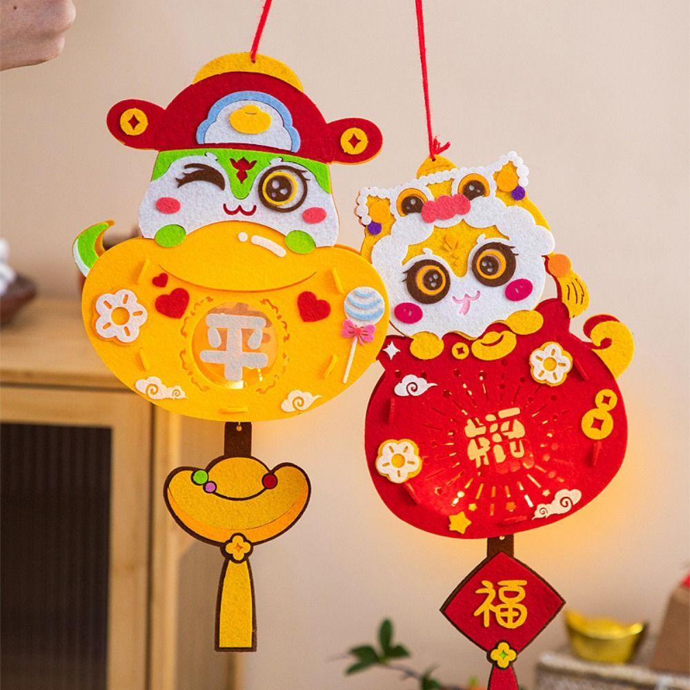 

Luminous Snake Year Lantern Cartoon Lantern Material Package Children s Gift Style A