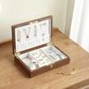 Black Walnut Jewelry Display and Storage Box for Rings and Studs