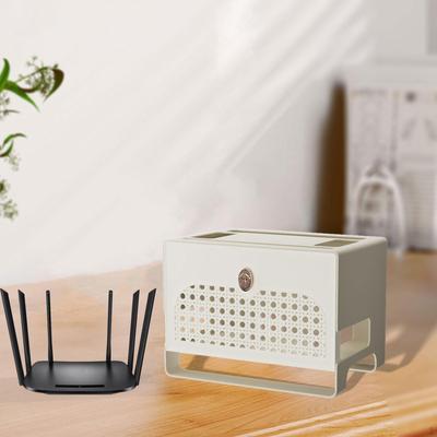 Cable Management Box Cord Holder Wire Storage Easy To Manage Router Shelf Organizer