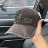Vintage Denim Baseball Cap With Embroidery For Men And Women