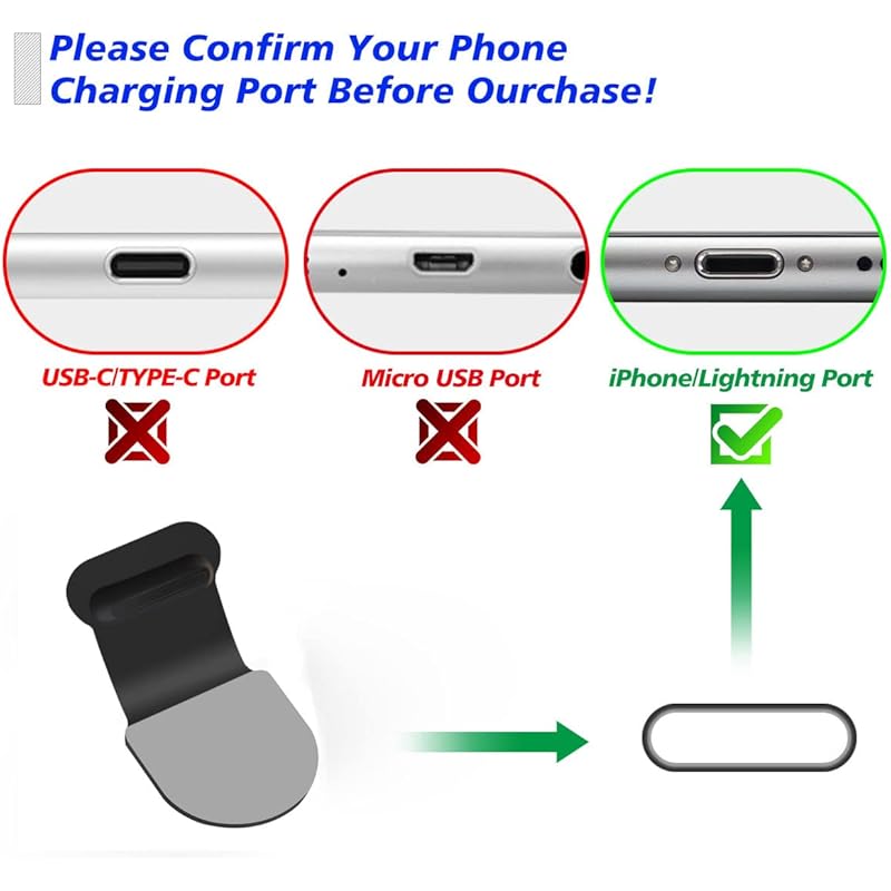 2Pcs Iphone Anti Lost Anti Dust Plug For Iphone 14,14 Plus,13,13 Pro,13 Pro Max,13 Mini,12,12 Pro,12 Mini,11,11 Pro Max, 0 белый
