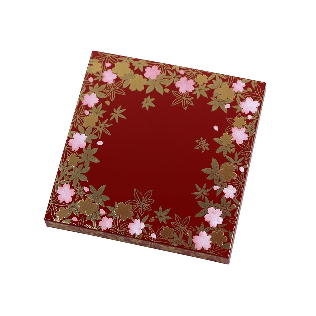 Osaka Choseido Jubako Yamanaka Original Cooler Bonus Perfect for Sports Days and New Eve Meals (Shunju) 3-Tiered Box, 12cm, Vermilion, Lacquer, Bag,