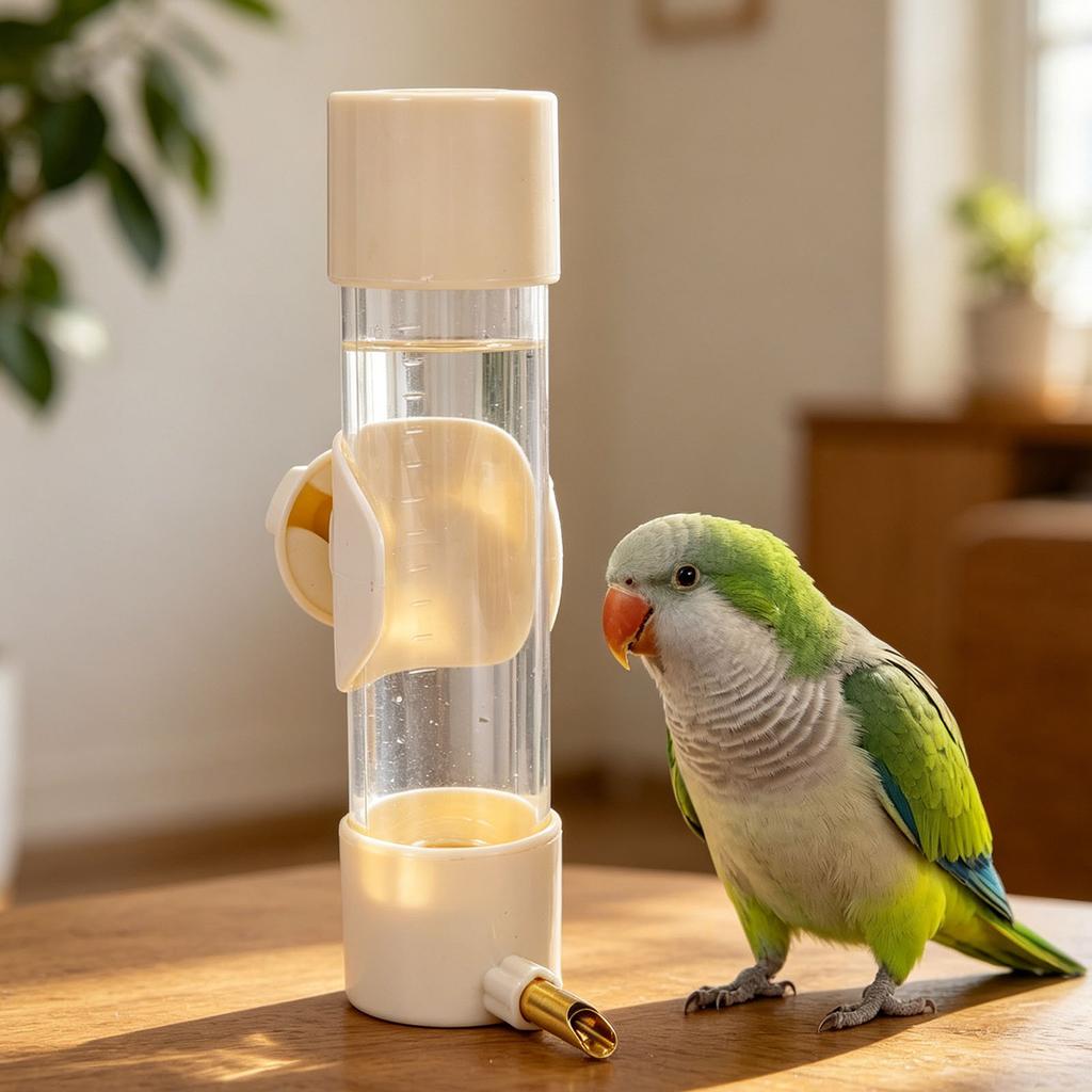 Bird Water Dispenser Easy to Refill Leakproof Automatic   Water Feeder for Cockatiel Bird Cage 200ml