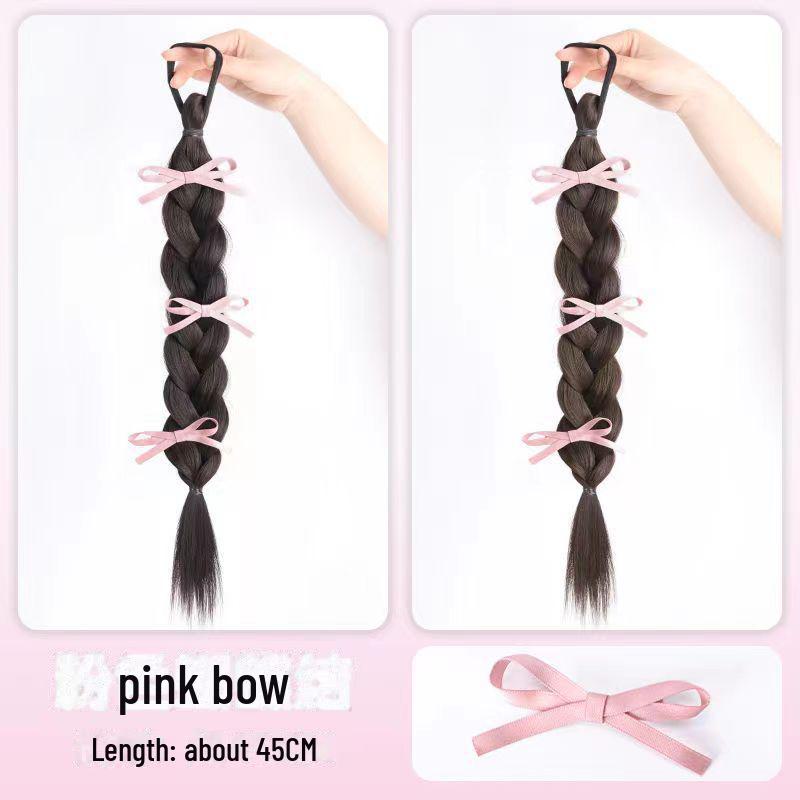 

Милая прическа в стиле мультфильма: Балетные косы-бантики с завязанными по бокам волосами и длинным конским хвостом