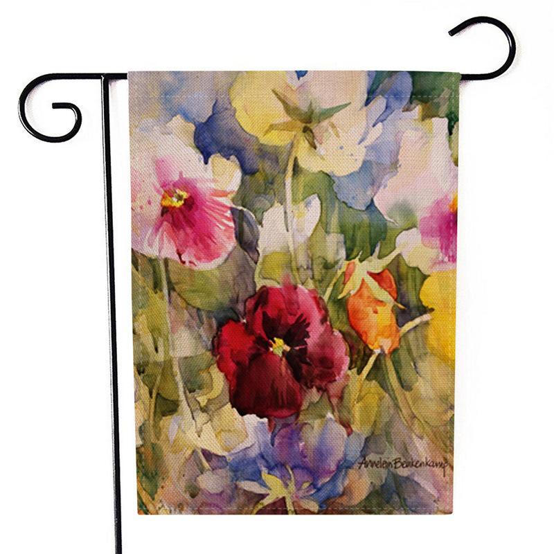Elegant European Bee & Flower Garden Flag - Stylish Outdoor Decor