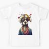 Punk Rock Pop Graffiti Dog Animal Kids T-Shirt
