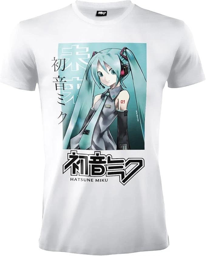 Hatsune Miku T-Shirt White Adult Anime Waifu Cotton Print Quality 2XL