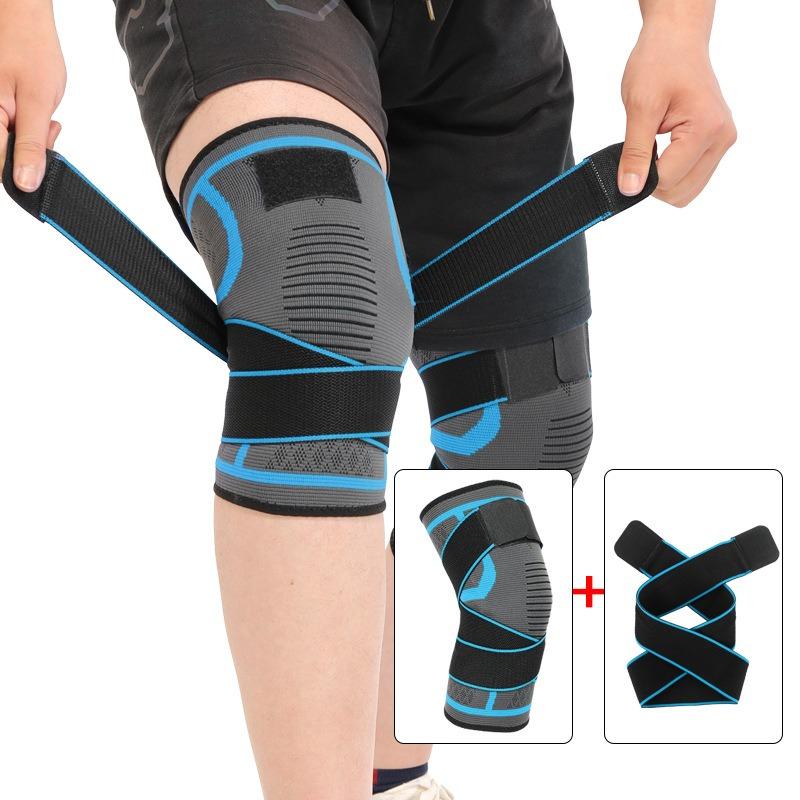 1pcs Sports Straps Nylon Knee Pads, Running, Fitness, Weightlifting, Cycling, Basketball, Outdoor Hiking, Knee Joint Compression Fixation