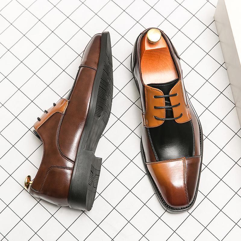 Men’s Dress Shoes British Style Fashion Slip On Loafers Men Big Size 48 Man Brogue Shoes Classic Business Shoes Casual Formal Le
