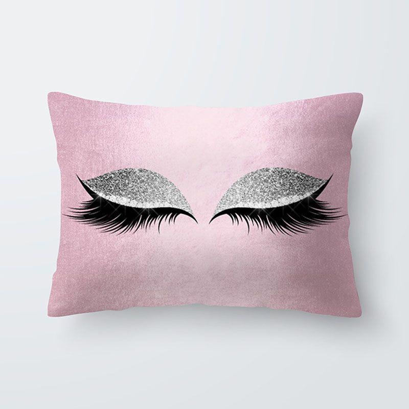 Elegantly Designed Eyelash Pattern Pillow Cover For Stylish Sofa And Seat
