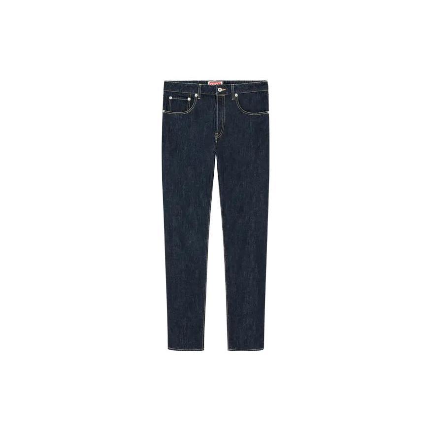 KENZO Logo Patch Slim Jeans FD65DP1016B1DM