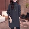 Plus Size Women's High Neck Thermal Fleece Long Sleeve Slimming Top for Autumn/Winter