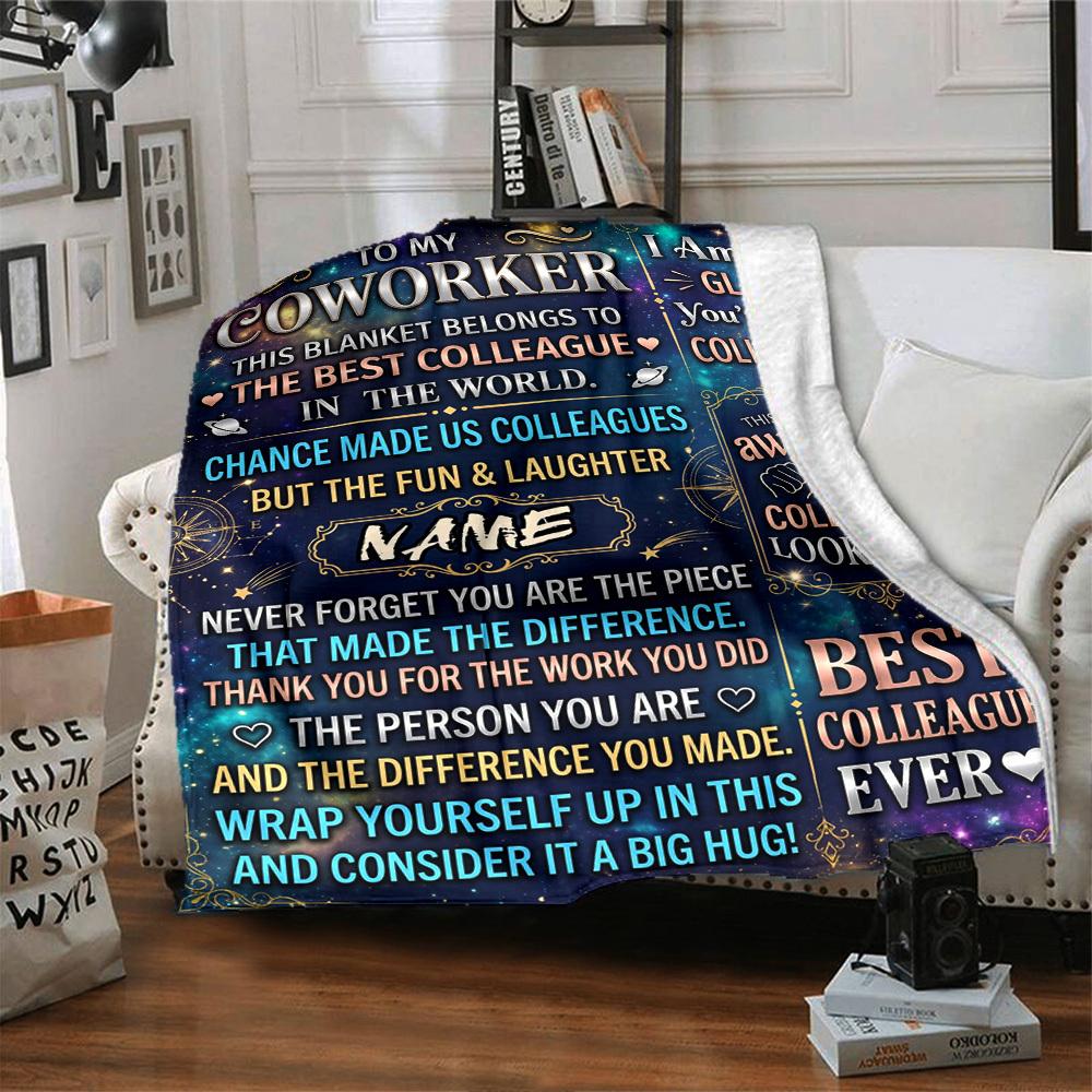 Colleague Appreciation Blanket Quote Blanket Warmthful Decor Great For Sofa Couch Office Bed Picnics Four Seasons Multipurpose Digital Print Birthday