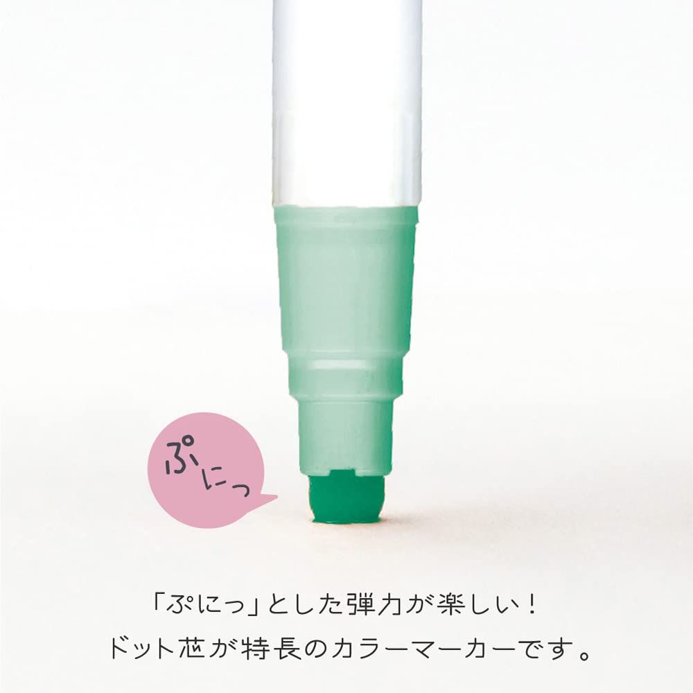 Kuretake Water-based Pen ZIG Clean Color Dot Single Mild Smoky Set TCSD-6100/6VB
