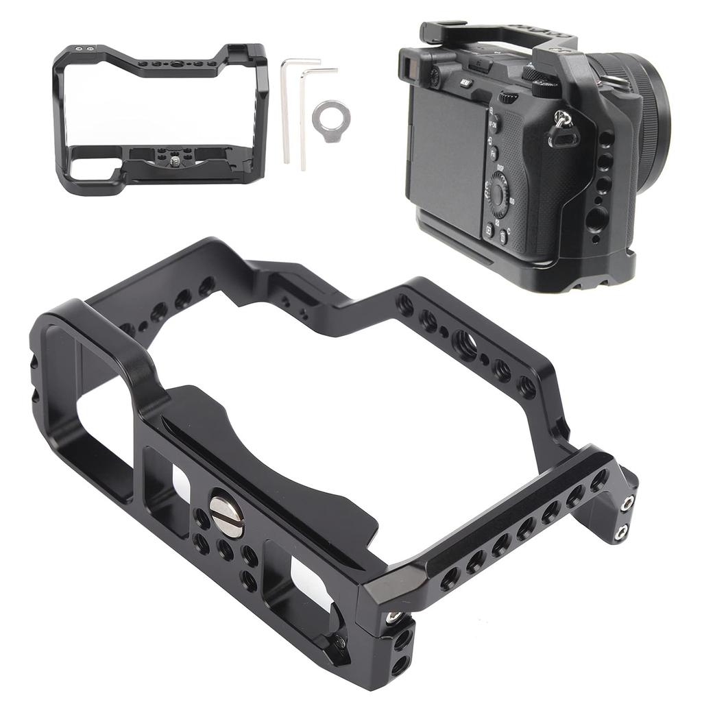 Camera Video Cage for Camera Video Protection Cage Film with Cold Shoe Mount Photography Accessories A7C,