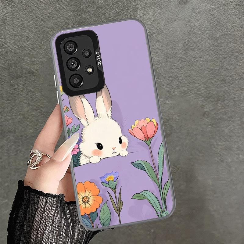 Cute Cartoon Bunny Rabbit Shockproof Phone Case for Samsung A17 A16 A15 A14 A37 A57 A36 A56 A26 A35 A55 A25 A34 A54 A24 A13 A23