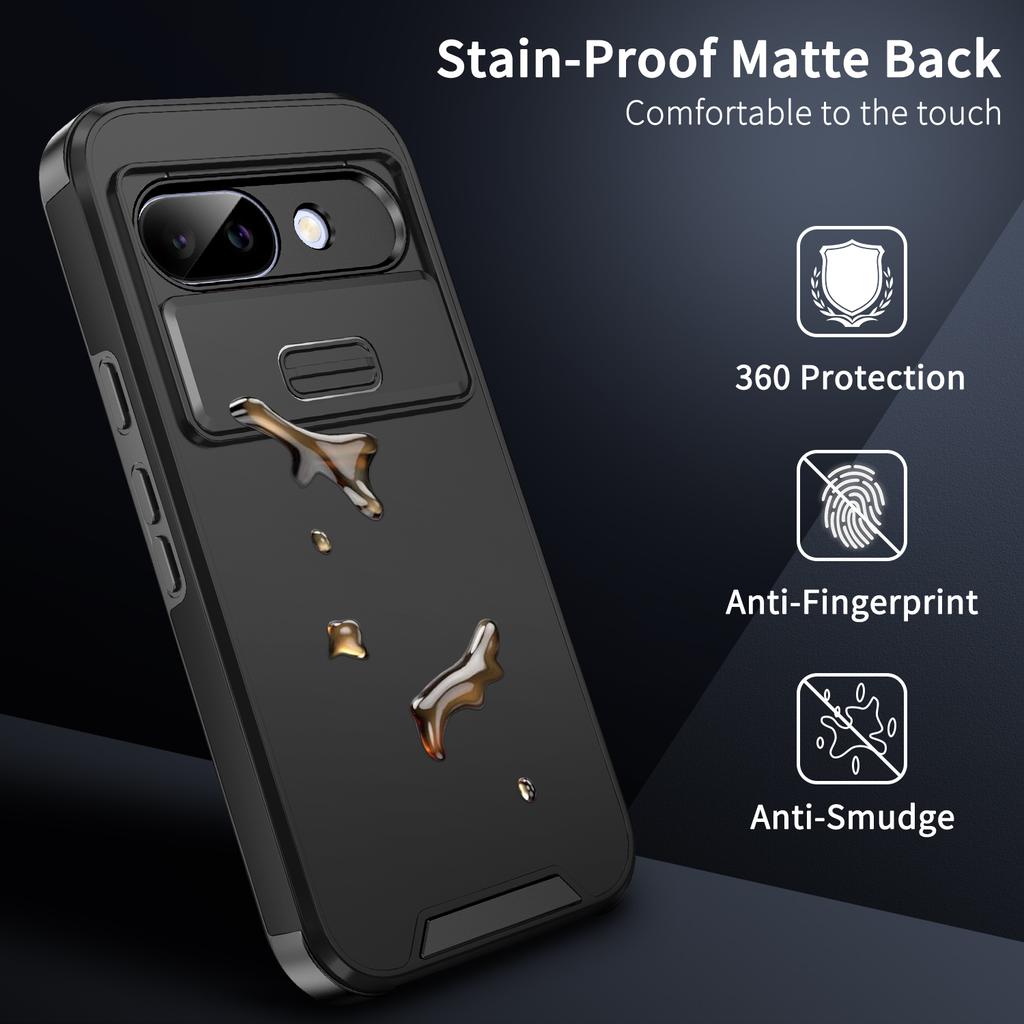 Shockproof Hybrid Dual Layer Defender Cover For Google Pixel 9 Pro XL 9A 8 8A 7 6A Slide Camera Protetion PC+TPU Rugged Funda