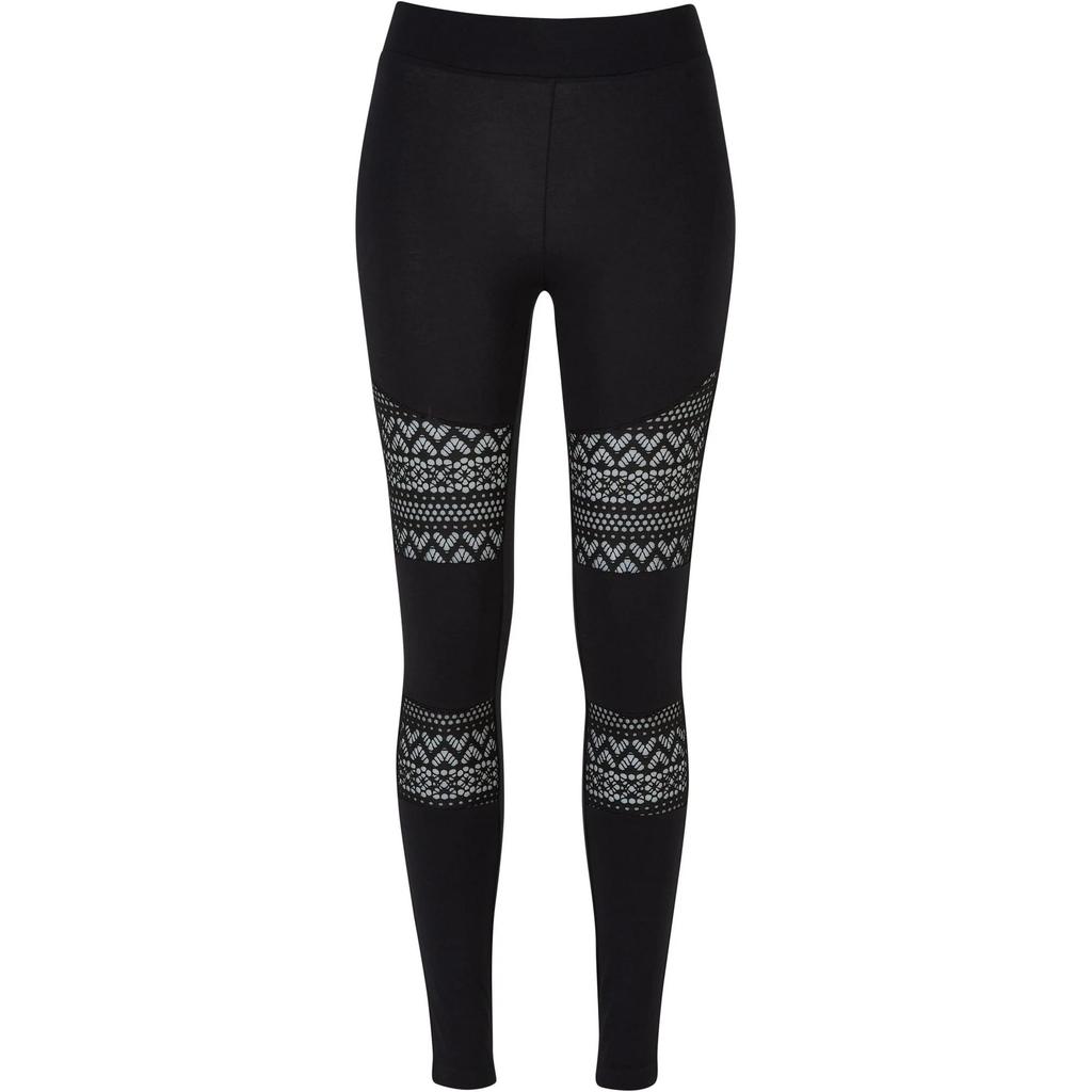 Urban Classics Damen/Damen Leggings mit Häkelspitzeneinsatz