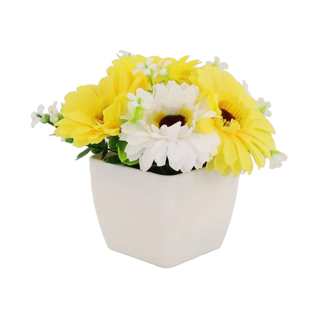 Plastic Artificial Plants Bonsai Small Flower Pot Fake Flowers Potted Ornaments Indoor Outdoor Wedding Party Home Decorations