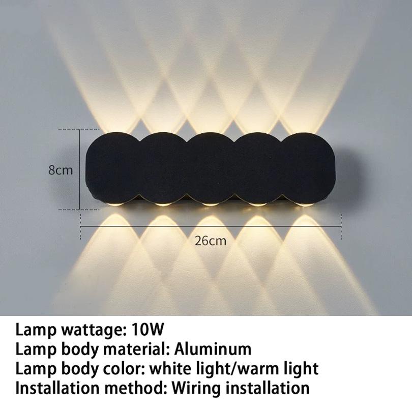 Aluminum LED Wall Lamp Waterproof IP55 Outdoor Garden Lights 8W 12W Interior Wall Light for Bedroom Living Room Stairs Lighting