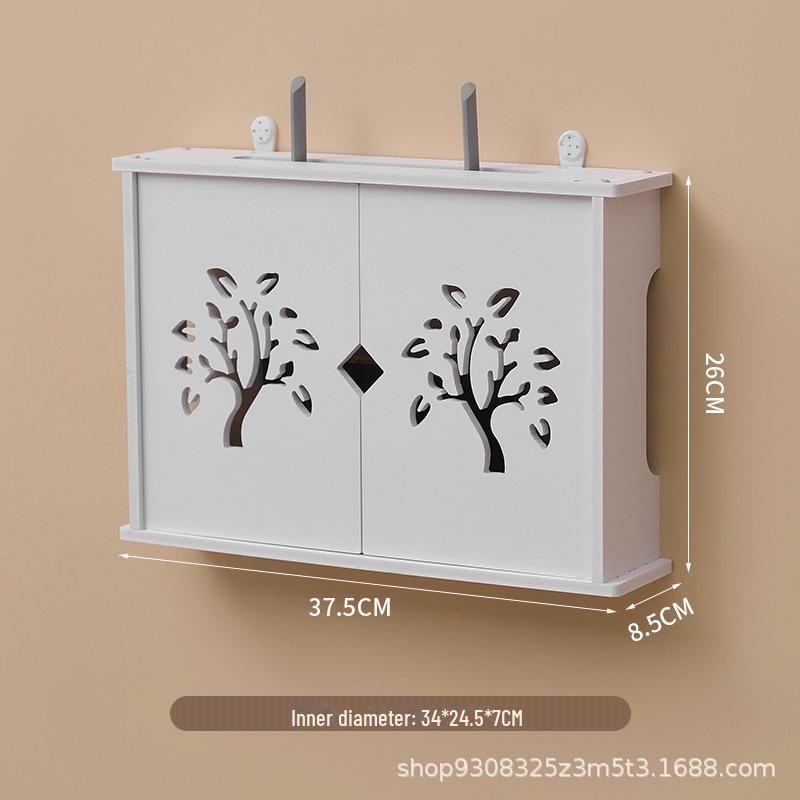 

Настенная полка для хранения WiFi-роутера и ТВ-приставки без сверления Large tree with double doors