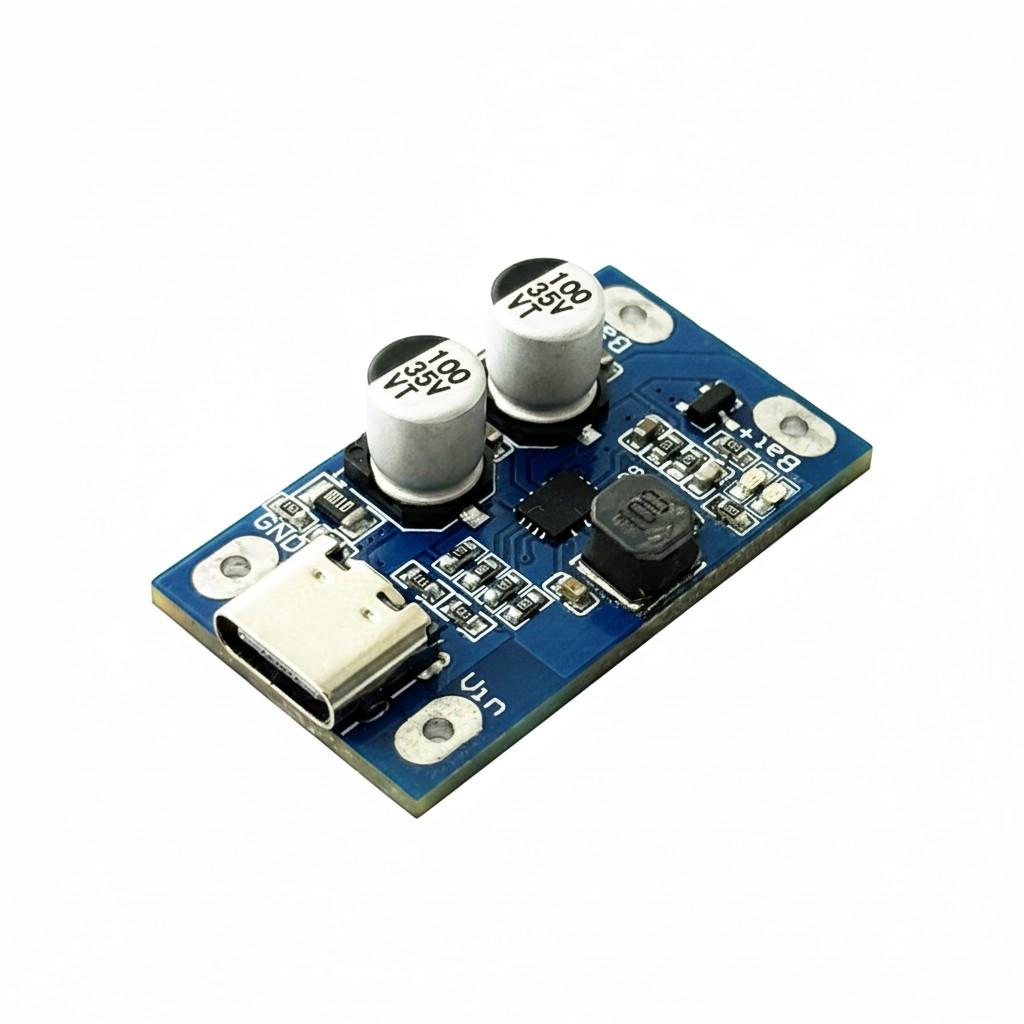 

1S2S3S4S Buck-Boost Fast Charge Lithium Battery Drone Charging Module Type-C Input 10*10*2 білий