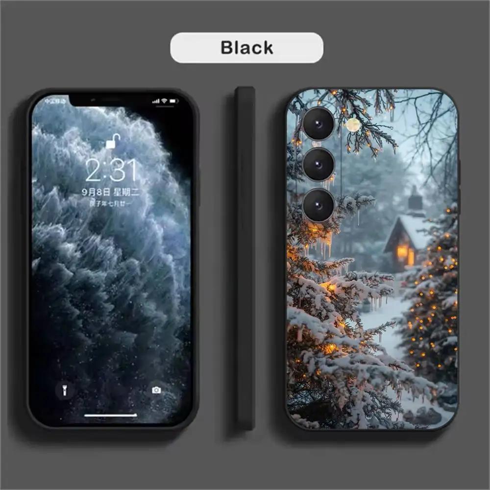 Cute Winter Snow Phone Case For Samsung Galaxy A52 A42 A32 A22 A12 A02S A72 A73 A51 A41 A31 A21S A71 A40 A30S A20S