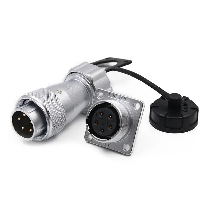 WEIPU WS20 TP+Z M20 Industrial Power Aviation Plug Socket Waterproof Connector 2 3 4 5 6 7 9 12 Pin Screw Lock Panel Connectors