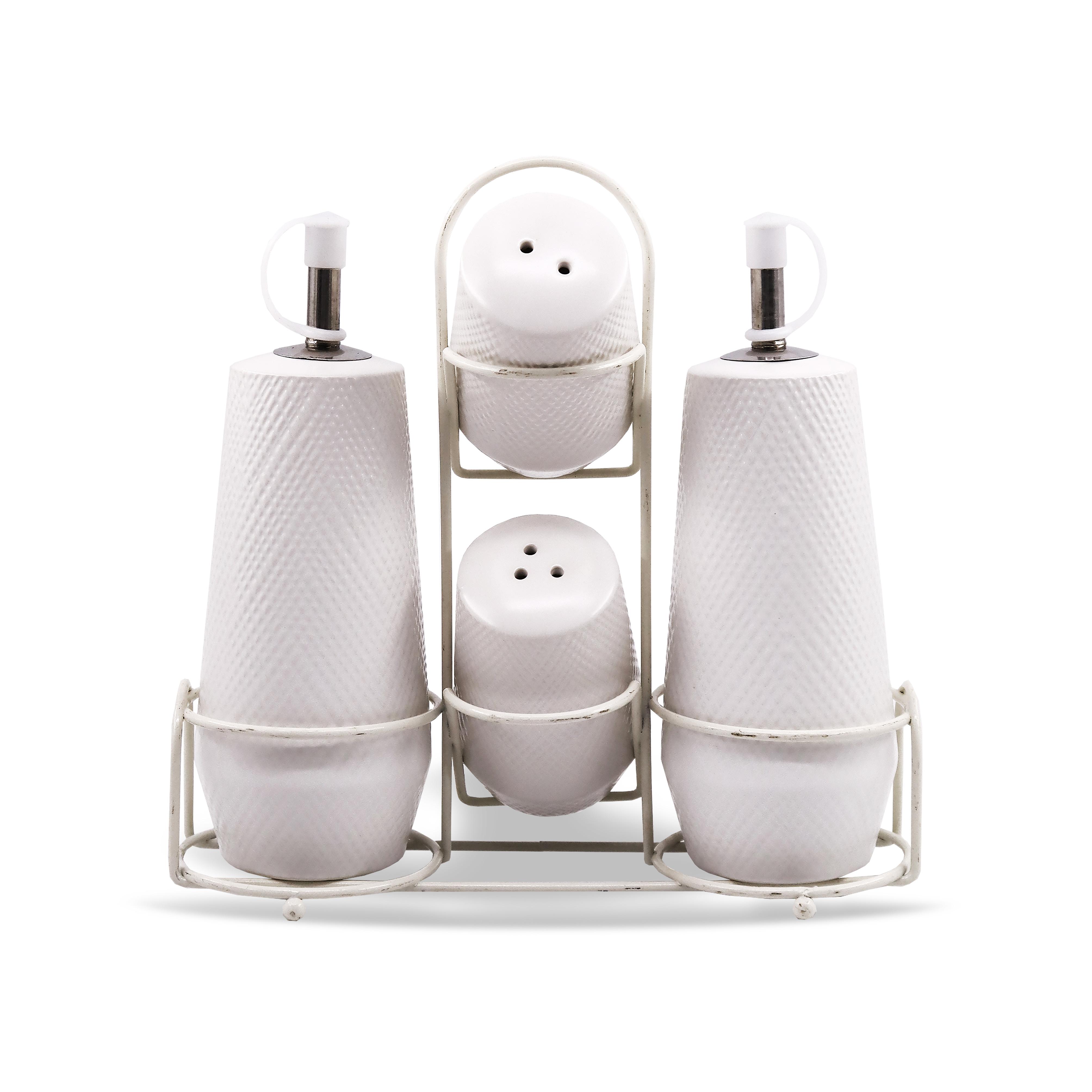 Ceramiczny zestaw do przypraw 5-ele MAESTRO WHITE MR-20002-04S