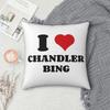 I Heart Chandler Bing Matthew Perry Square Pillow Case Throw Pillow Funny Cushion Covers