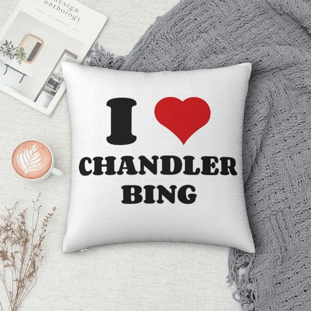 I Heart Chandler Bing Matthew Perry Square Pillow Case Throw Pillow Funny Cushion Covers
