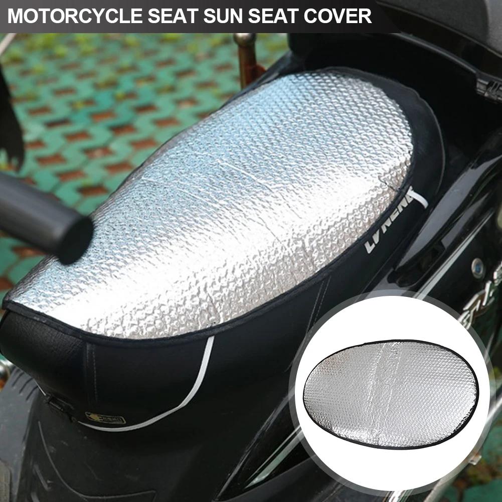 Universal Waterproof Motorcycle Sunscreen Seat Cover Cap Prevent Bask In Seat Scooter Sun Pad Heat Insulation Cushion Protect
