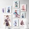 Genshin Impact Anime Poster Wall Art Canvas Painting Prints Game Picture Gaming Room Accessories Classroom  Decoration Home