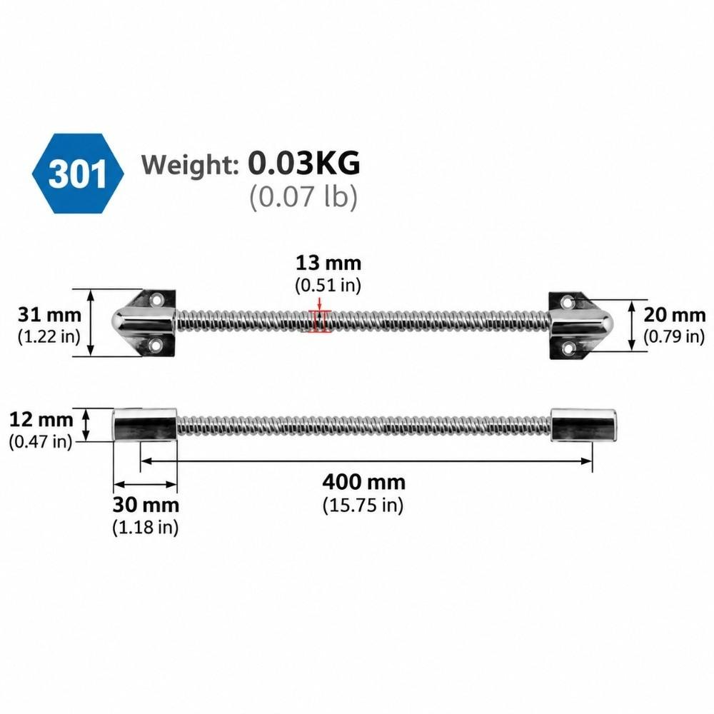 1pcs/3pcs 16 Inch Door Flex Conduit Stainless Steel Door Cable Protector For Home Security Systems