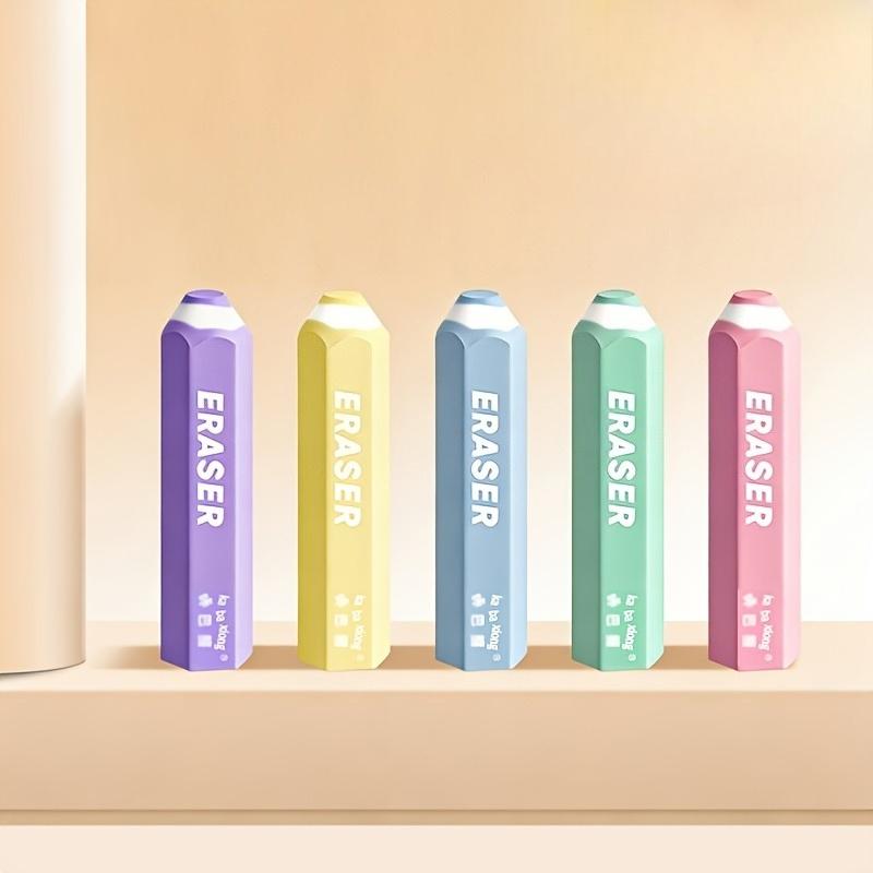 Colored Eraser Pencil Style Eraser Hexagonal Erasable Eraser Student Eraser Office Sketching Painting Art Supplies