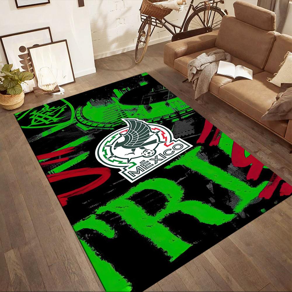 Mexico Logo Square rugs are a great choice for living rooms, bedrooms, home décor, and as gifts.