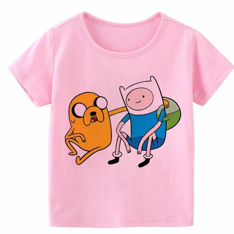 Cartoon Print Kids T-shirt Kids Anime Time Treasure Adventure Summer Funny Tees Boys/Girls Tops Baby Casual Children Clothing