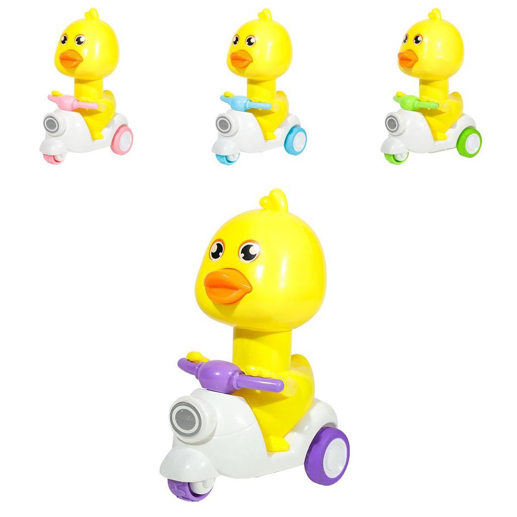 Plastic Pushback Kids Toy Car With Cartoon Duck Design For Developing Motor Skills And Parentchild Play