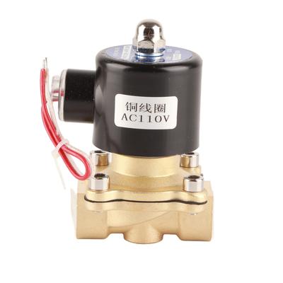 AC110V Messing Elektrisches Magnetventil 12in NPT Normalerweise Geschlossen für Wasser Luft Gas Diesel
