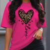 Fashion Women Love Fingers Print T Shirt Funny Casual O-neck Short Sleeves T-shirt Summer Female Tee Shirt