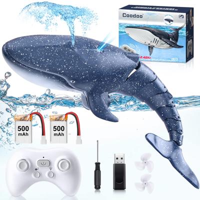 Brinquedo de Piscina Atualizado Tubarão-Baleia com Controle Remoto Barco de Controle Remoto para Exterior Brinquedo Aquático para Meninos e Meninas de 8 a 12 Anos, de 6+ Anos (2 pedaços)
